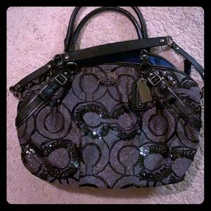 Sequin coach purse